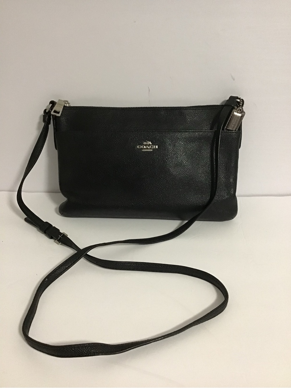 Coach Black Pebbled Leather Crossbody